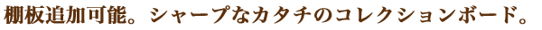 �I�ǉ��\�B�V���[�v�ȃJ�^�`�̃R���N�V�����{�[�h�B